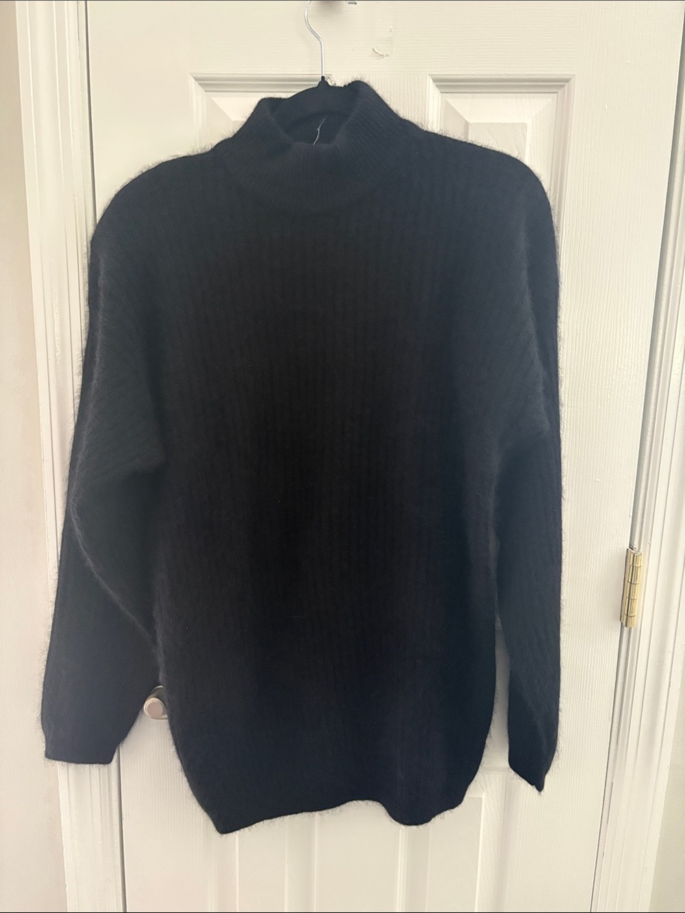 Rafaella Men's Black Ribbed Turtleneck Sweater